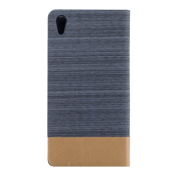 For Sony Xperia XA1 Ultra Canvas Texture PU + TPU Horizontal Flip Leather Case with Holder & Card Slots