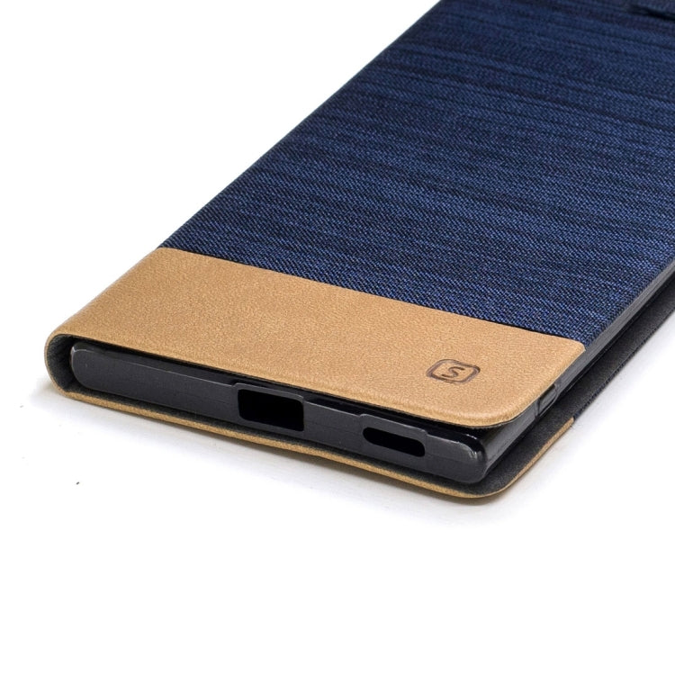 For Sony Xperia XA1 Ultra Canvas Texture PU + TPU Horizontal Flip Leather Case with Holder & Card Slots