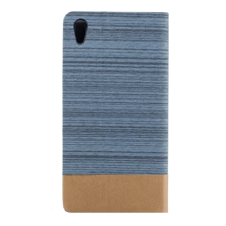For Sony Xperia XA1 Ultra Canvas Texture PU + TPU Horizontal Flip Leather Case with Holder & Card Slots