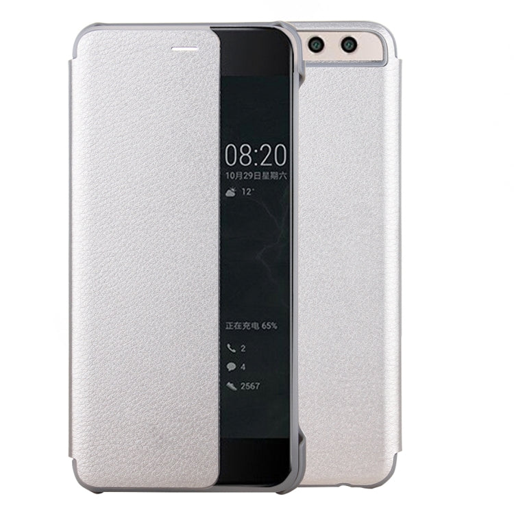 For Huawei P10 Smart Leather Case Cover With Call Display ID PU+PC Protective Cases