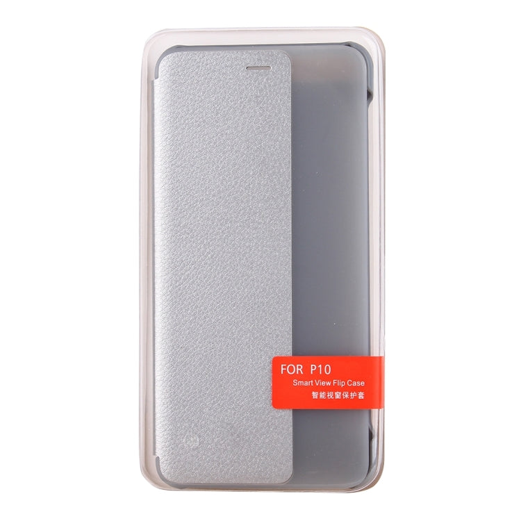For Huawei P10 Smart Leather Case Cover With Call Display ID PU+PC Protective Cases