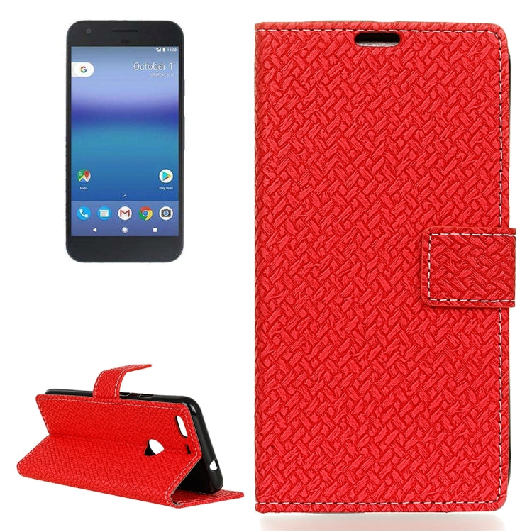 For Google Pixel Knit Texture Horizontal Flip Leather Case with Holder & Card Slots & Wallet