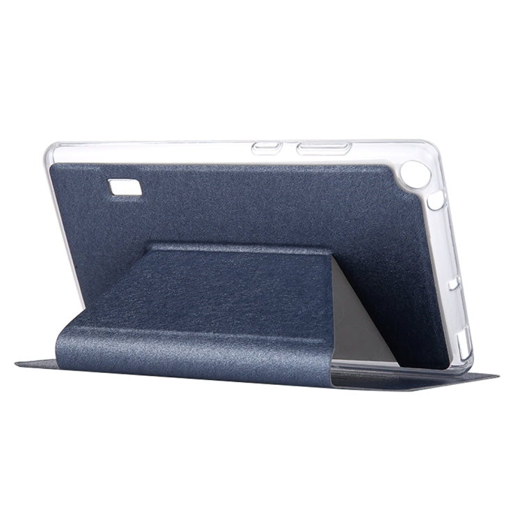 For Huawei MediaPad T3 7 Silk Texture Horizontal Flip Leather Case with Holder