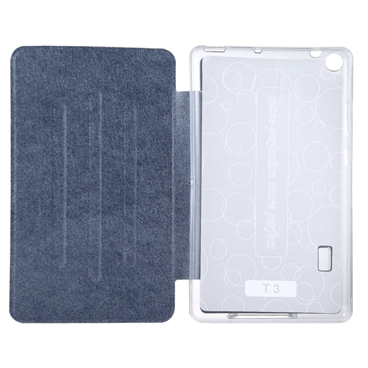 For Huawei MediaPad T3 7 Silk Texture Horizontal Flip Leather Case with Holder