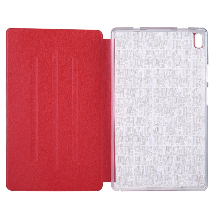For Lenovo TAB4 Plus TB-8704F 8 inch Silk Texture Horizontal Flip Leather Case with Holder