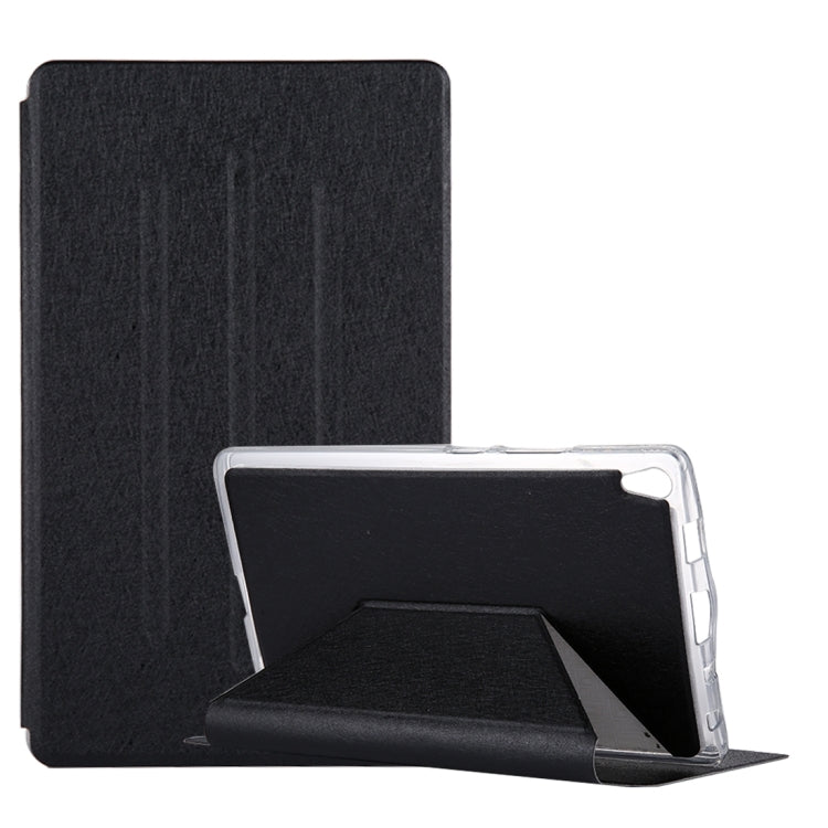 For Lenovo Tab3 8 Plus / TB-8703 Silk Texture Horizontal Flip Leather Case with Holder
