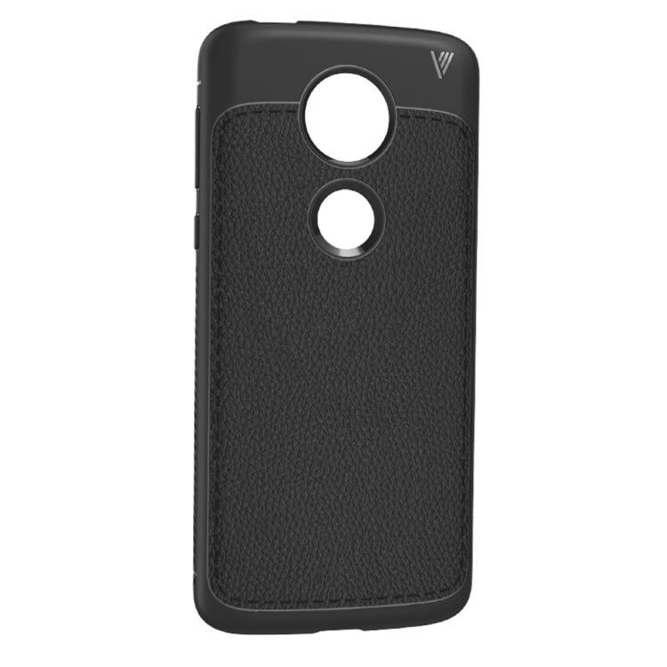 Lenuo Leshen Series for Motorola Moto E5 TPU Litchi Texture Dropproof Protective Back Cover Case