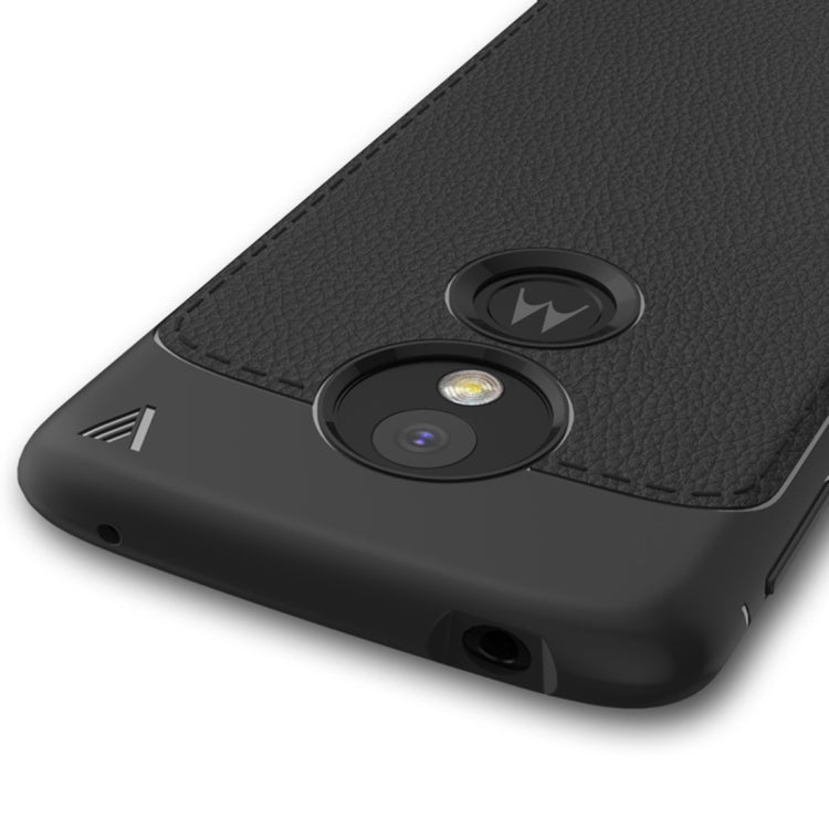 Lenuo Leshen Series for Motorola Moto E5 TPU Litchi Texture Dropproof Protective Back Cover Case