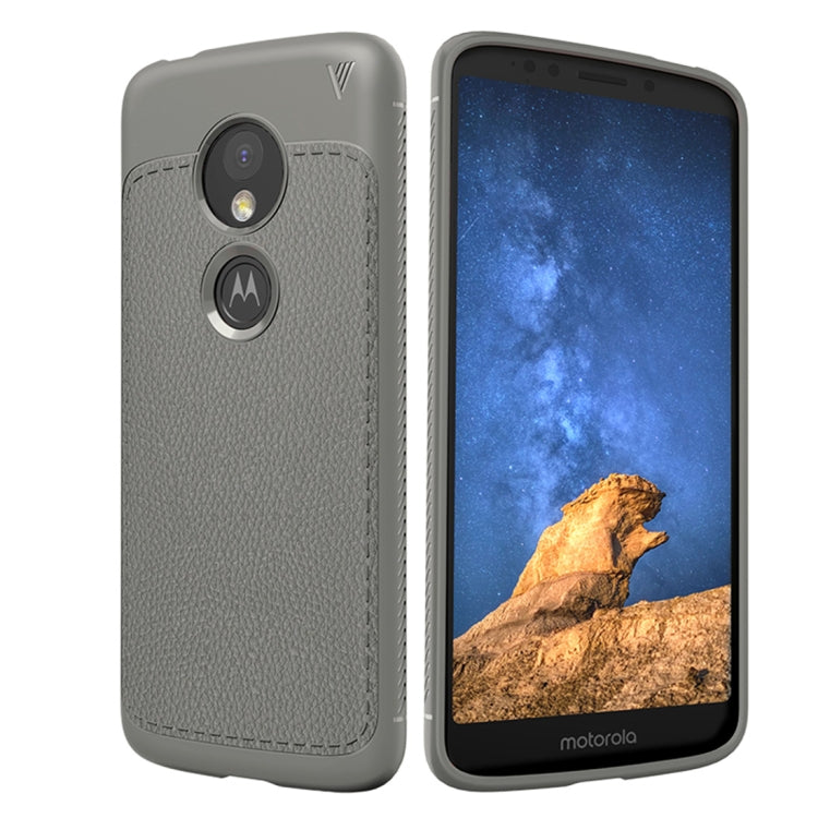 Lenuo Leshen Series for Motorola Moto E5 TPU Litchi Texture Dropproof Protective Back Cover Case