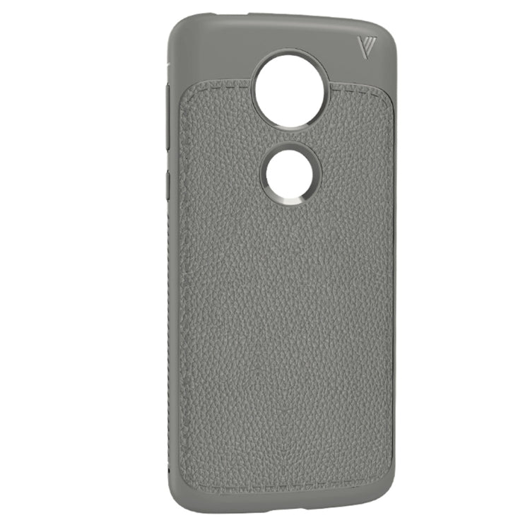 Lenuo Leshen Series for Motorola Moto E5 TPU Litchi Texture Dropproof Protective Back Cover Case