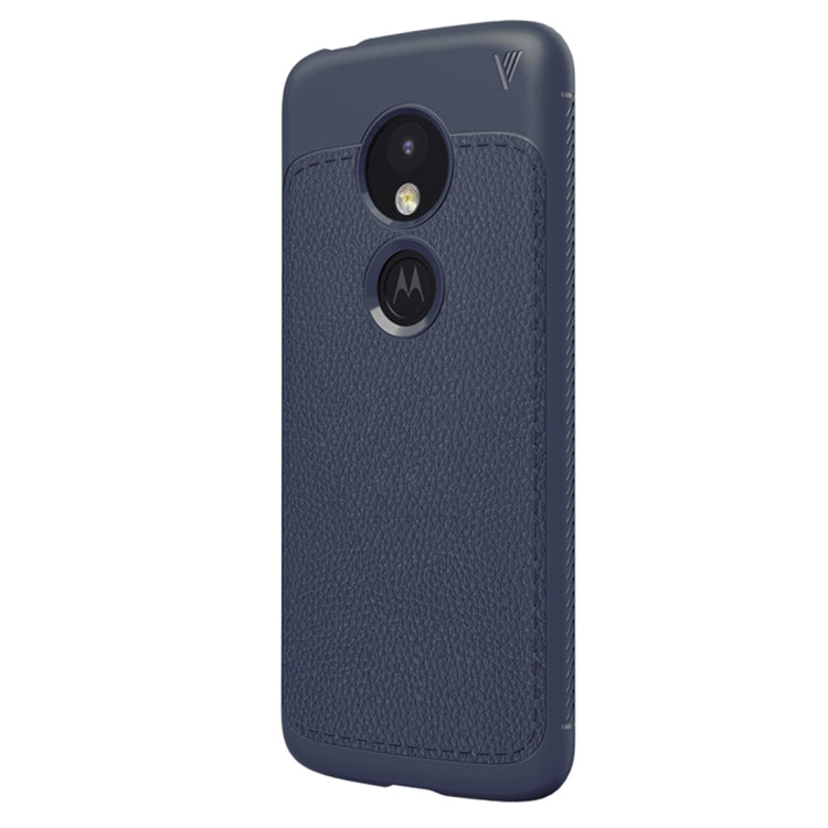 Lenuo Leshen Series for Motorola Moto E5 TPU Litchi Texture Dropproof Protective Back Cover Case