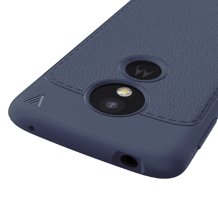Lenuo Leshen Series for Motorola Moto E5 TPU Litchi Texture Dropproof Protective Back Cover Case