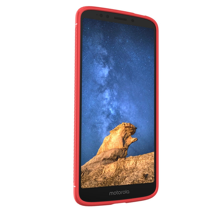 Lenuo Leshen Series for Motorola Moto E5 TPU Litchi Texture Dropproof Protective Back Cover Case