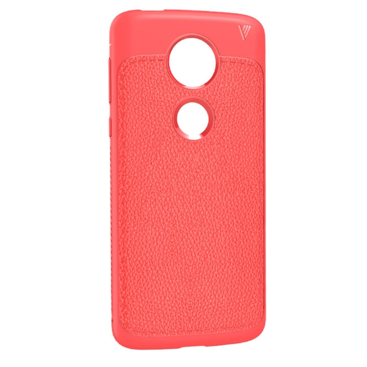 Lenuo Leshen Series for Motorola Moto E5 TPU Litchi Texture Dropproof Protective Back Cover Case