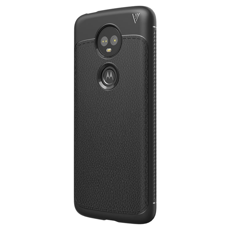 Lenuo Leshen Series for Motorola Moto E5 Plus TPU Litchi Texture Dropproof Protective Back Cover Case