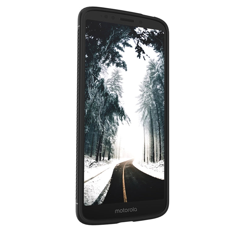 Lenuo Leshen Series for Motorola Moto E5 Plus TPU Litchi Texture Dropproof Protective Back Cover Case