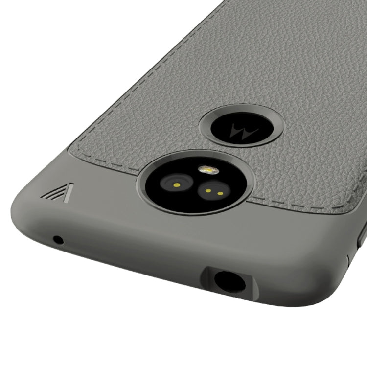 Lenuo Leshen Series for Motorola Moto E5 Plus TPU Litchi Texture Dropproof Protective Back Cover Case
