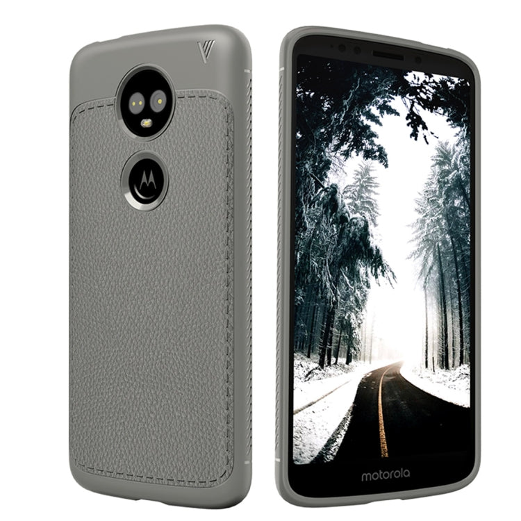Lenuo Leshen Series for Motorola Moto E5 Plus TPU Litchi Texture Dropproof Protective Back Cover Case