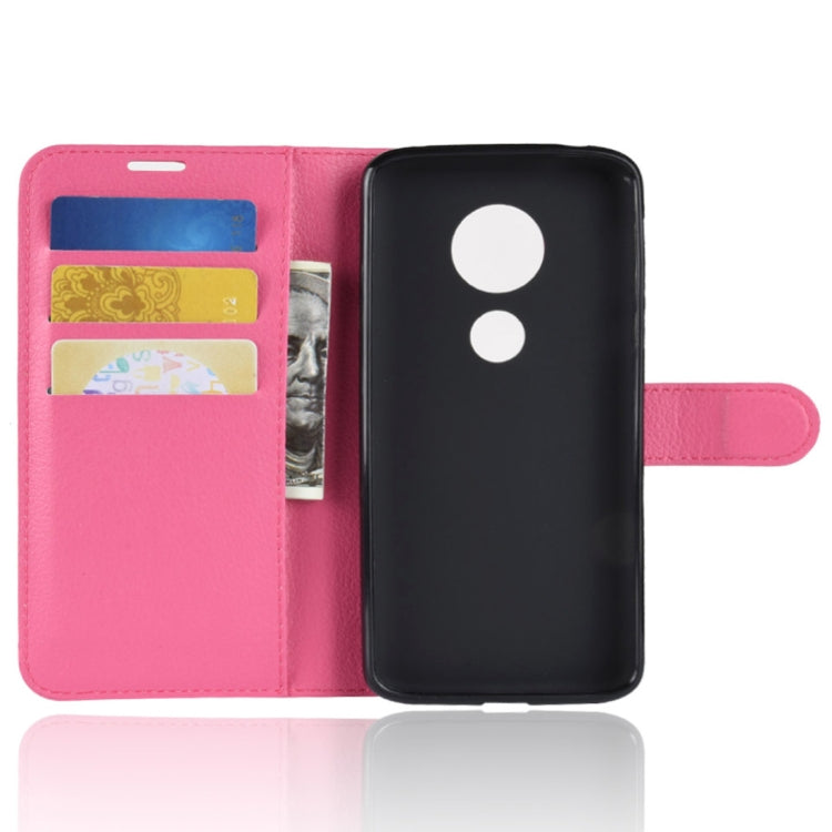 For Motorola Moto E5 Litchi Texture Horizontal Flip Leather Case with Wallet & Holder &
