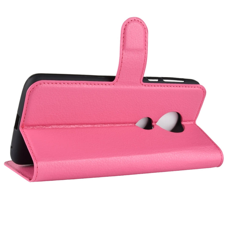 For Motorola Moto E5 Litchi Texture Horizontal Flip Leather Case with Wallet & Holder &