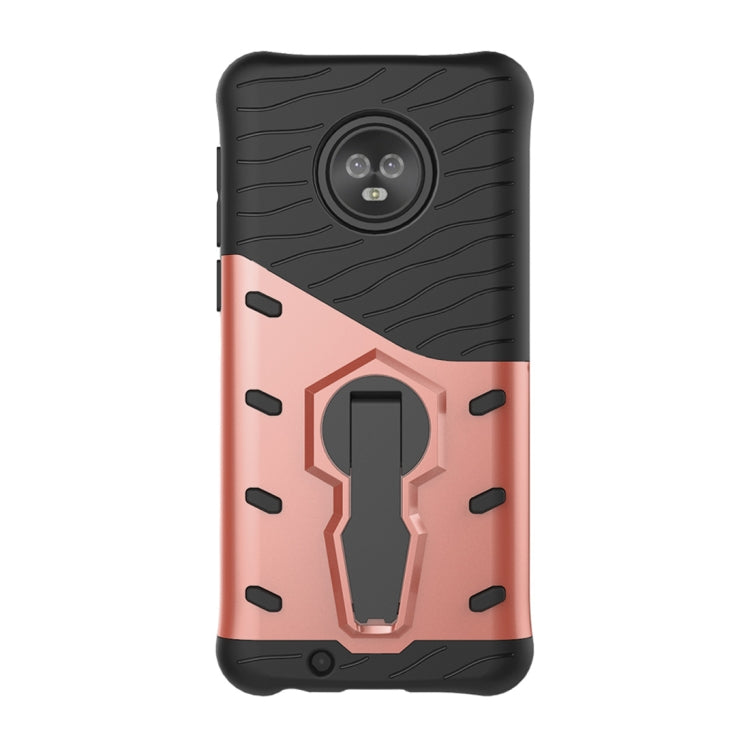 For Motorola Moto G6 PC + TPU Dropproof Sniper Hybrid Protective Back Case with 360 Degree Rotation Holder