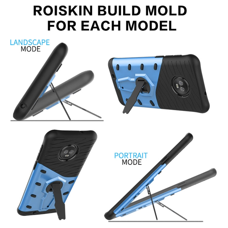 For Motorola Moto G6 PC + TPU Dropproof Sniper Hybrid Protective Back Case with 360 Degree Rotation Holder