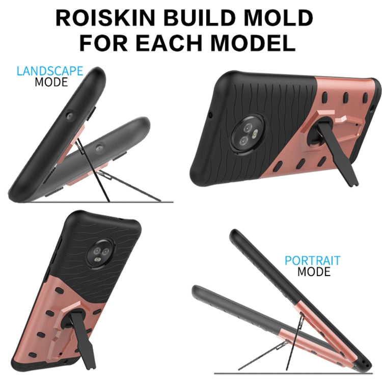 For Motorola Moto G6 Plus PC + TPU Dropproof Sniper Hybrid Protective Back Case with 360 Degree Rotation Holder