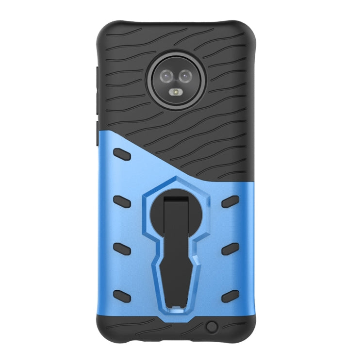 For Motorola Moto G6 Plus PC + TPU Dropproof Sniper Hybrid Protective Back Case with 360 Degree Rotation Holder
