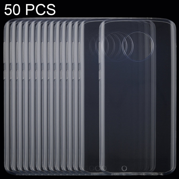 50PCS 0.75mm Transparent TPU Case for Motorola Moto G6