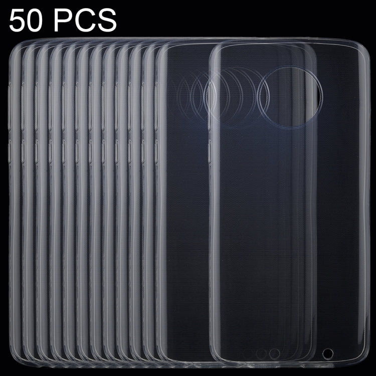 50PCS 0.75mm Transparent TPU Case for Motorola Moto G6 Plus