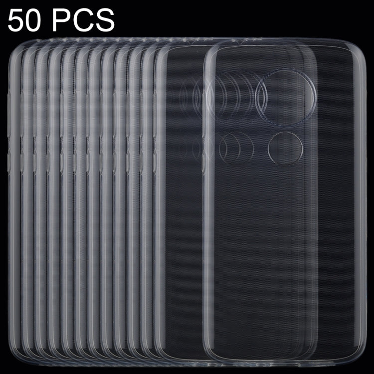 50PCS 0.75mm Transparent TPU Case for Motorola Moto E5