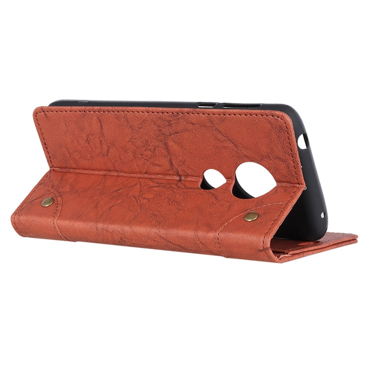 Copper Buckle Retro Crazy Horse Texture Horizontal Flip Leather Case for Motorola Moto E5 & Moto G6 Play, with Holder & Card Slots & Wallet