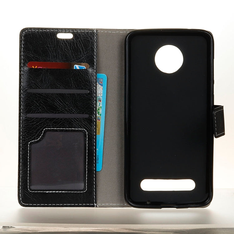 Retro Crazy Horse Texture Horizontal Flip Leather Case for Motorola Moto Z3, with Holder & Card Slots & Wallet & Photo Frame