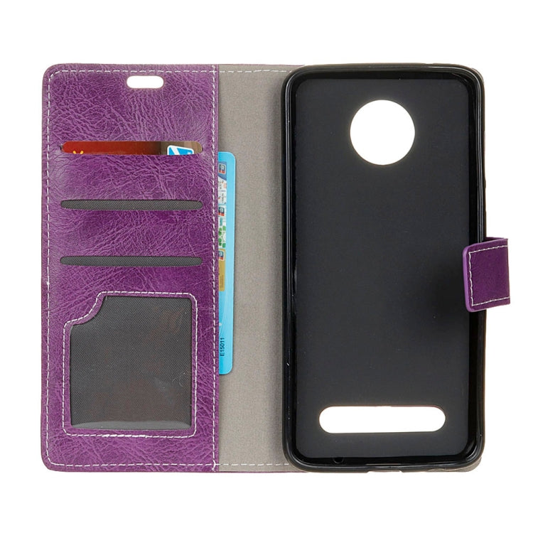 Retro Crazy Horse Texture Horizontal Flip Leather Case for Motorola Moto Z3, with Holder & Card Slots & Wallet & Photo Frame