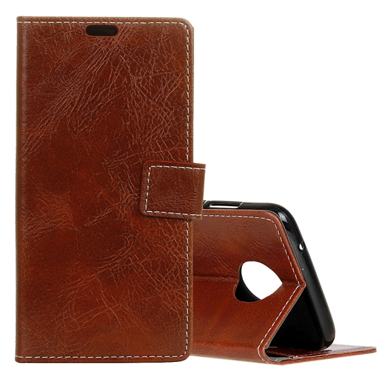 Retro Crazy Horse Texture Horizontal Flip Leather Case for Motorola Moto Z3, with Holder & Card Slots & Wallet & Photo Frame