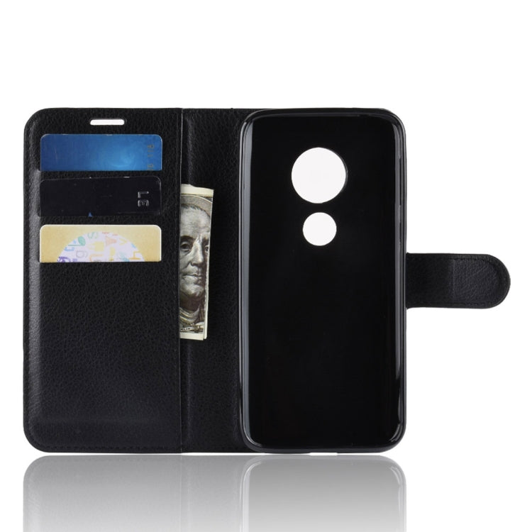 Litchi Texture Horizontal Flip Leather Case for Motorola Moto E5 Play Go, with Wallet & Holder & Card Slots