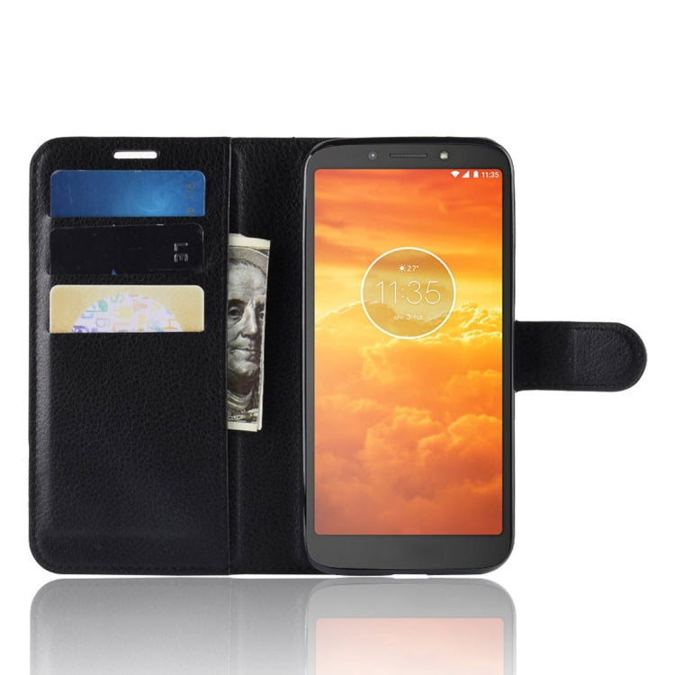 Litchi Texture Horizontal Flip Leather Case for Motorola Moto E5 Play Go, with Wallet & Holder & Card Slots
