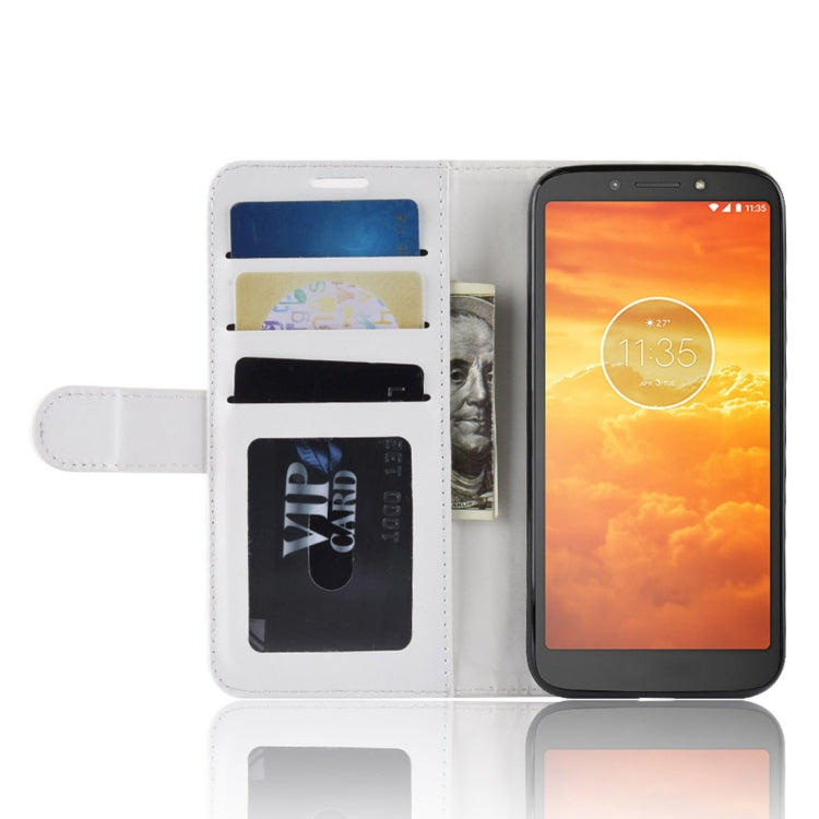 R64 Texture Single Fold Horizontal Flip Leather Case for Motorola Moto E5 Play Go, with Holder & Wallet & Card Slots & Photo Frame