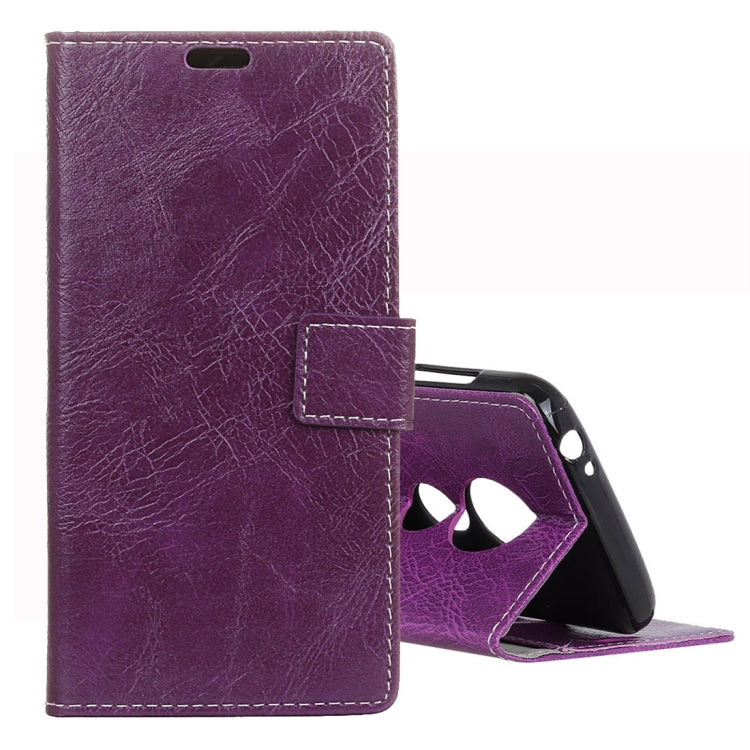 Retro Crazy Horse Texture Horizontal Flip Leather Case for Motorola Moto G7 Play, with Holder & Card Slots & Photo Frame