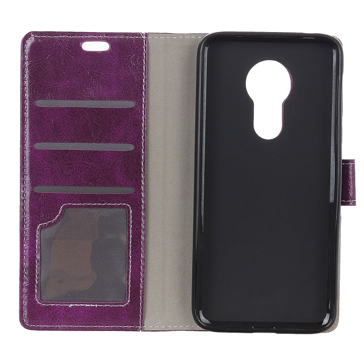 Retro Crazy Horse Texture Horizontal Flip Leather Case for Motorola Moto G7 Power, with Holder & Card Slots & Wallet & Photo Frame