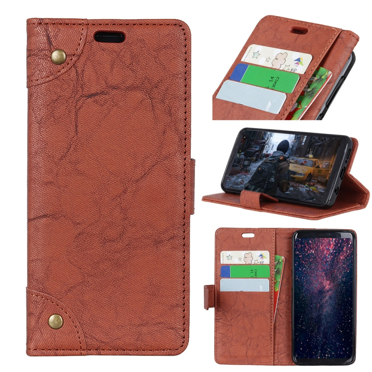 Copper Buckle Retro Crazy Horse Texture Horizontal Flip Leather Case for Motorola Moto G7 Power, with Holder & Card Slots & Wallet