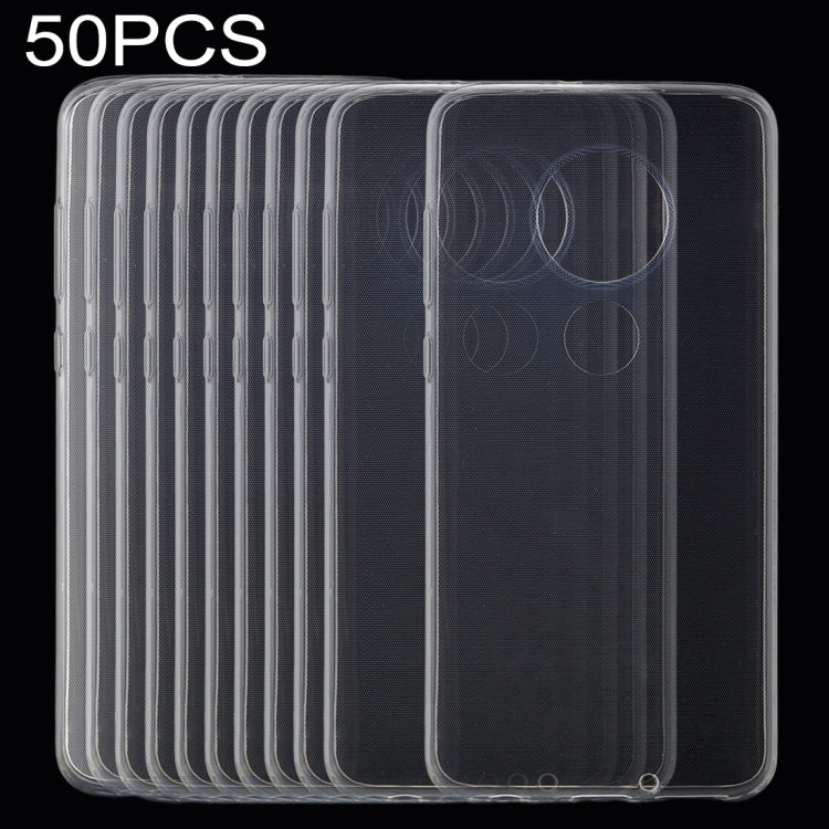 50 PCS 0.75mm Ultrathin Transparent TPU Soft Protective Case for Motorola Moto G7