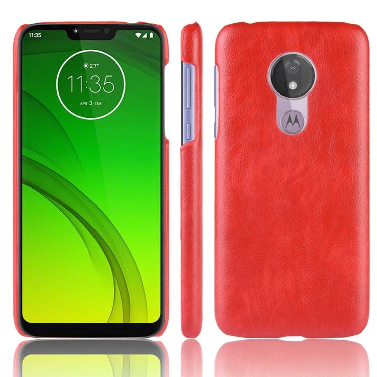 Shockproof Litchi Texture PC + PU Case for Motorola Moto G7 Power
