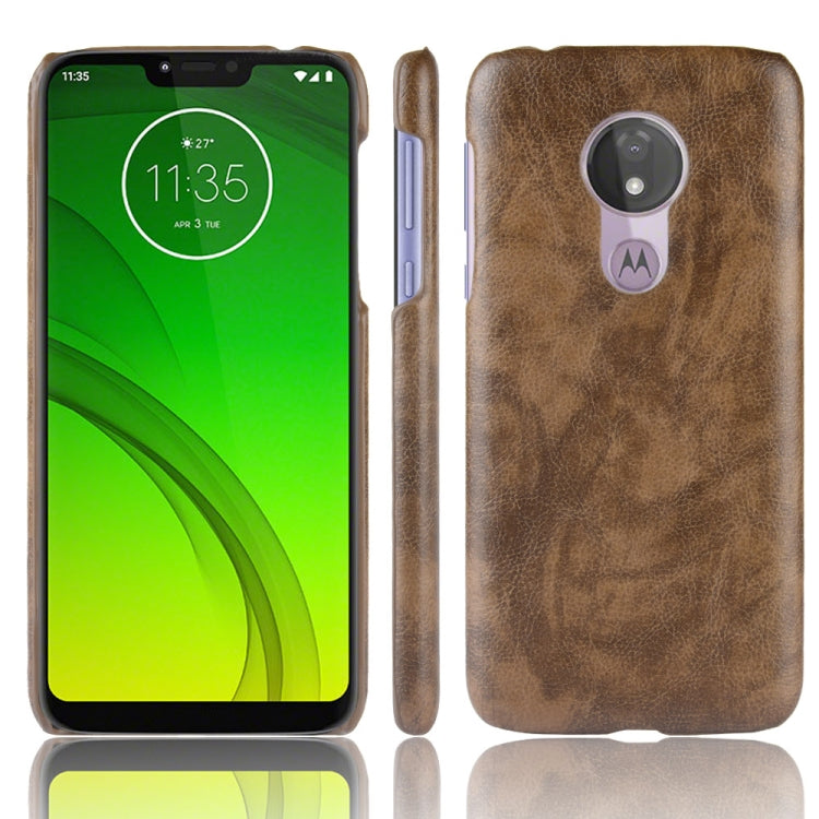 Shockproof Litchi Texture PC + PU Case for Motorola Moto G7 Power
