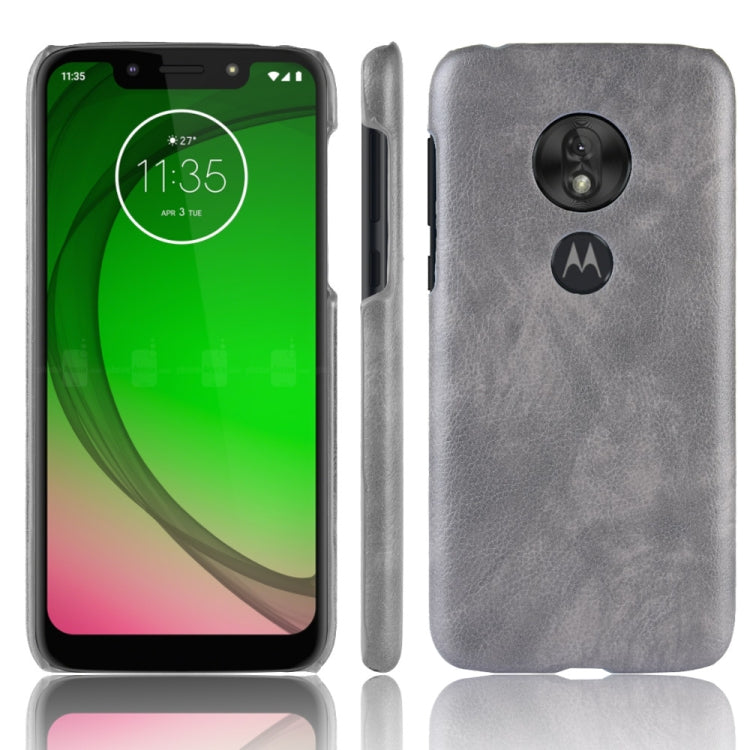 Shockproof Litchi Texture PC + PU Case for Motorola Moto G7 Play
