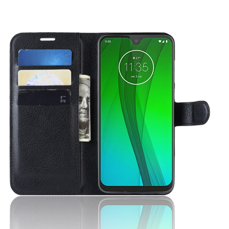 Litchi Texture Horizontal Flip Leather Case For Moto G7 Plus ,With Holder & Wallet & Card Slots