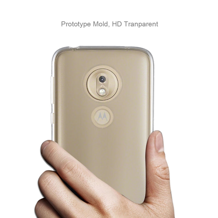 50 PCS 0.75mm Ultrathin Transparent TPU Soft Protective Case for MOTO G7 Play
