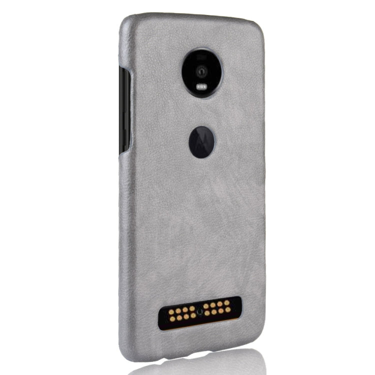 Shockproof Litchi Texture PC + PU Case for Motorola Moto Z4 Play