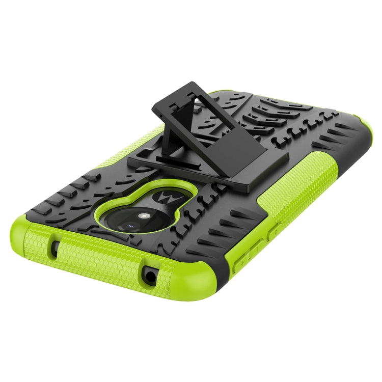 Tire Texture TPU+PC Shockproof Case for Motorola Moto G7 Power, with Holder