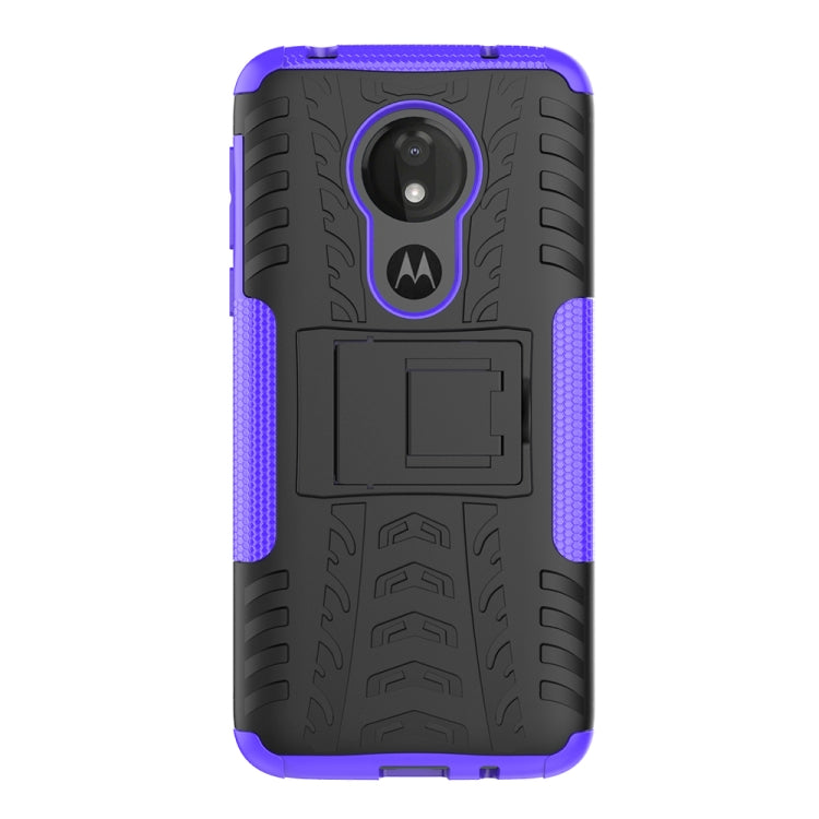 Tire Texture TPU+PC Shockproof Case for Motorola Moto G7 Power, with Holder